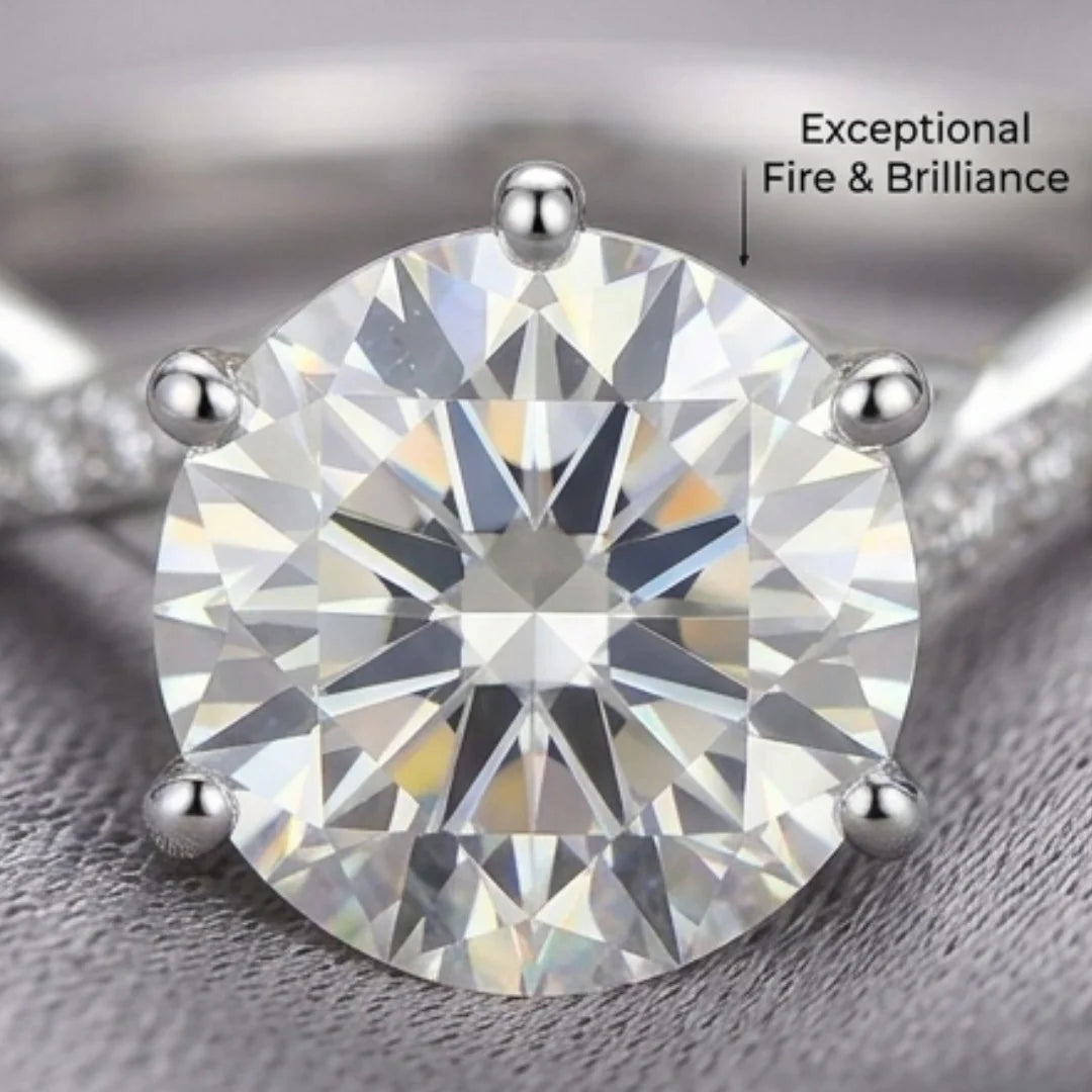 Moissanite Diamond Ring for Women – D-Color | Pure Silver 925