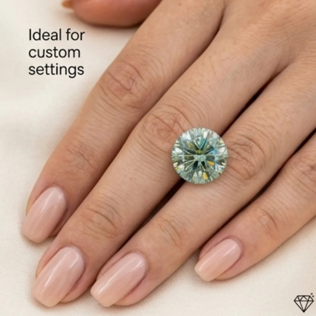 Green Moissanite Diamond | Brighter Than Diamond | VVS1 | D-Color Sparkle