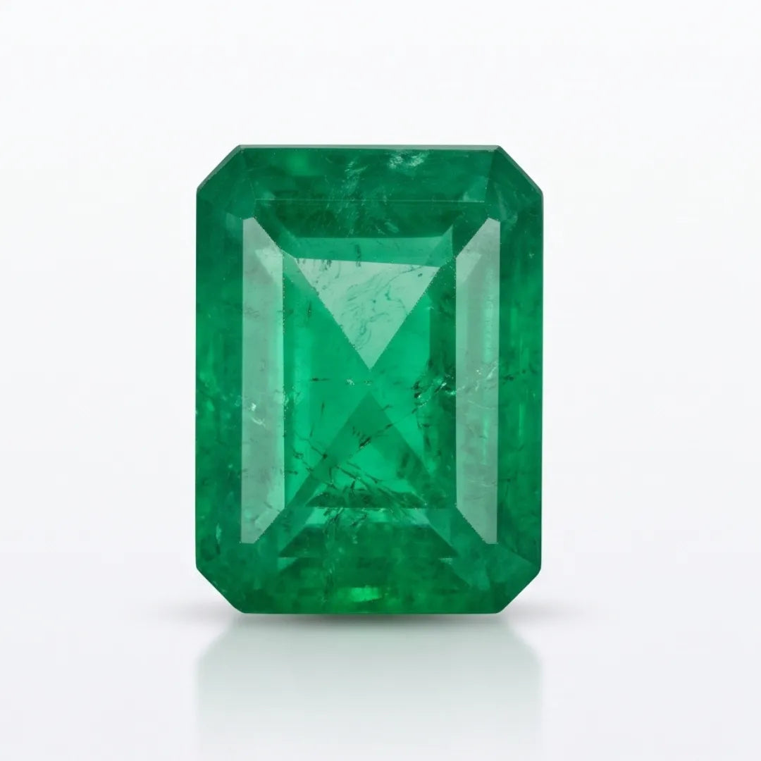 Natural Emerald (Zamrud) 10.65 Carat Certified Green Gemstone