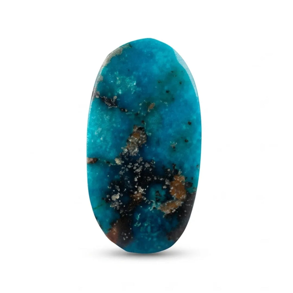 Natural Turquoise (Ferooza) 12.50 Carat Certified Blue Gemstone