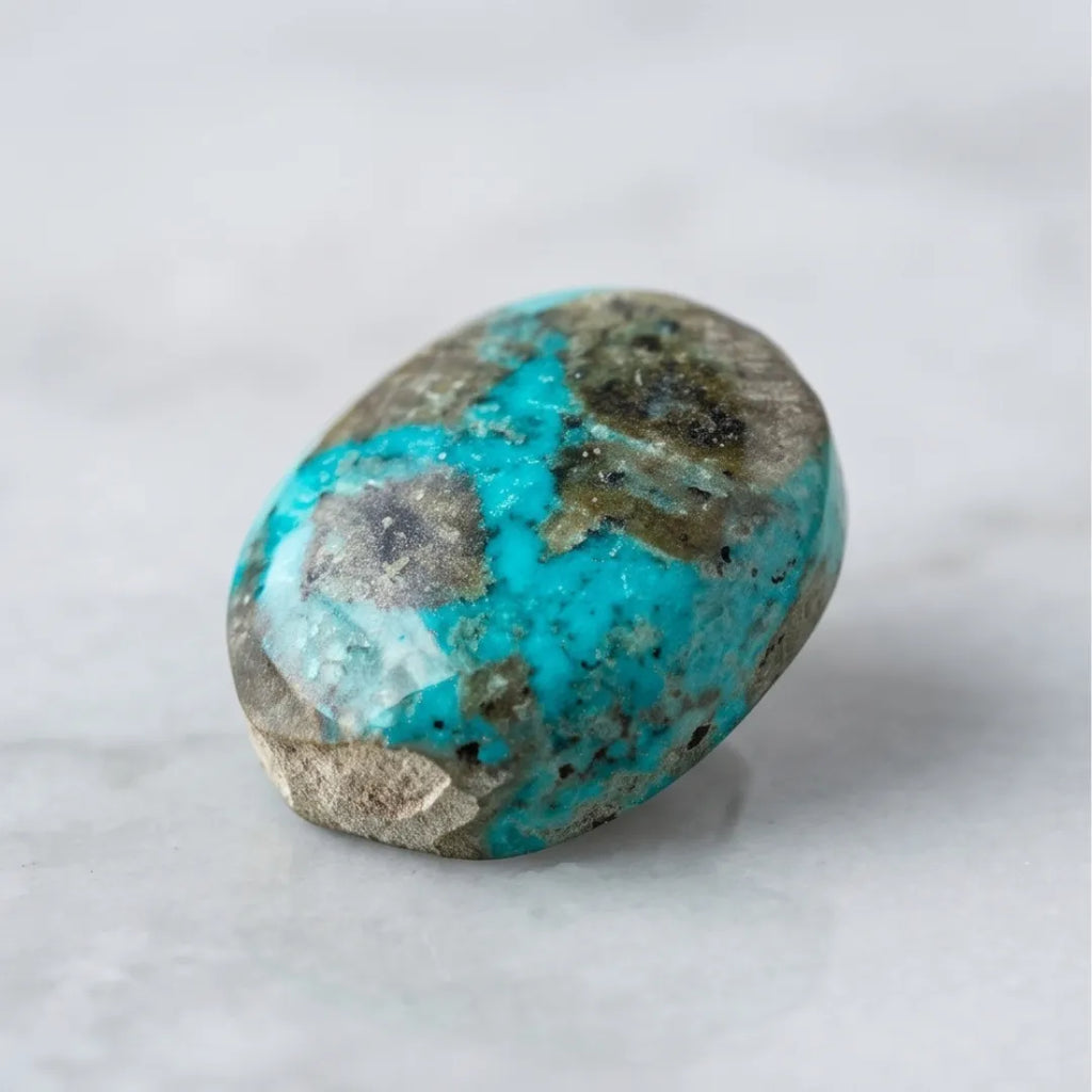 Natural Turquoise (Ferooza) 14.90 Carat Certified Blue Gemstone