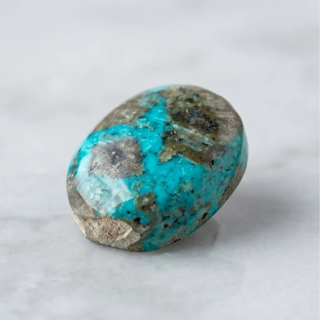 Natural Turquoise (Ferooza) 14.90 Carat Certified Blue Gemstone