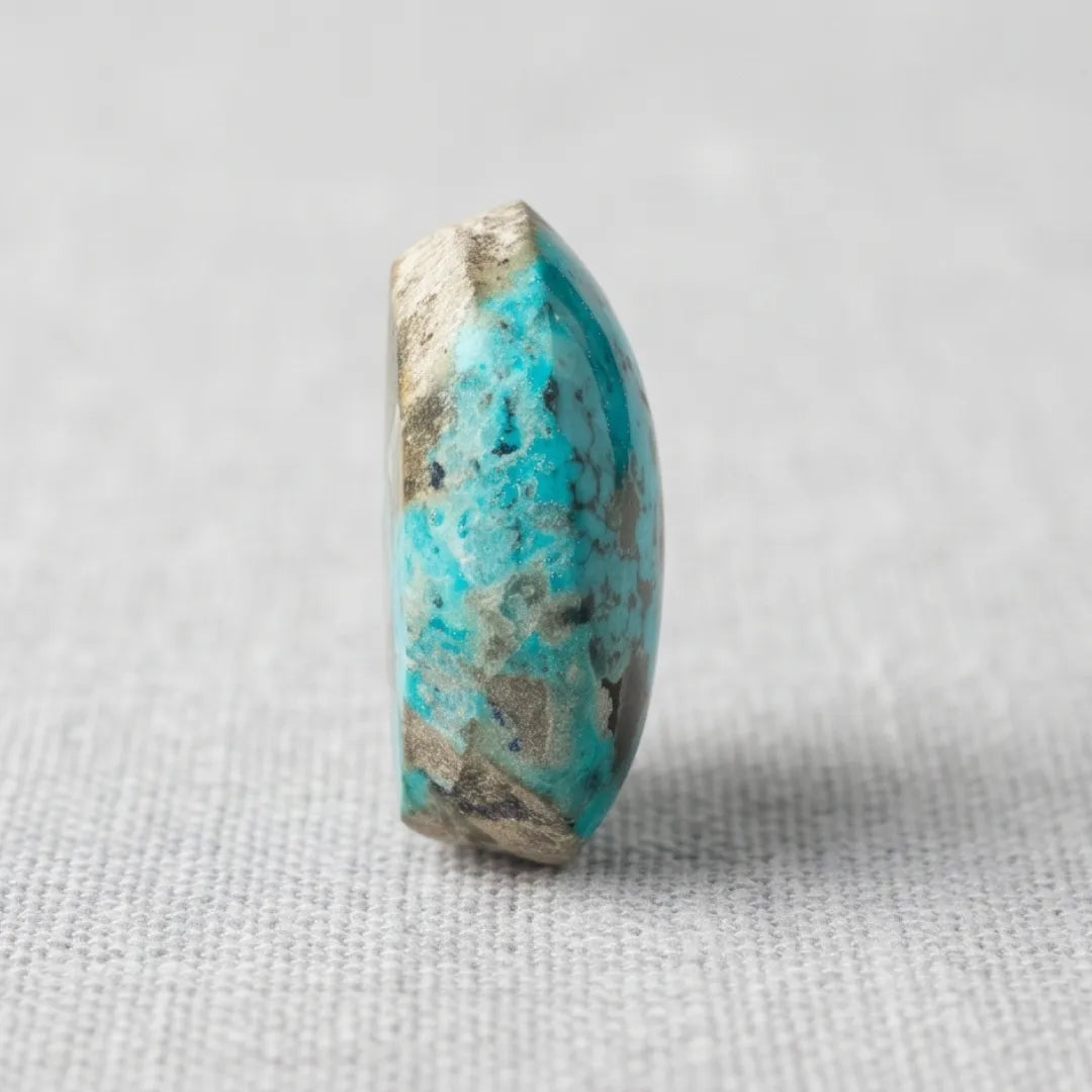 Natural Turquoise (Ferooza) 14.90 Carat Certified Blue Gemstone