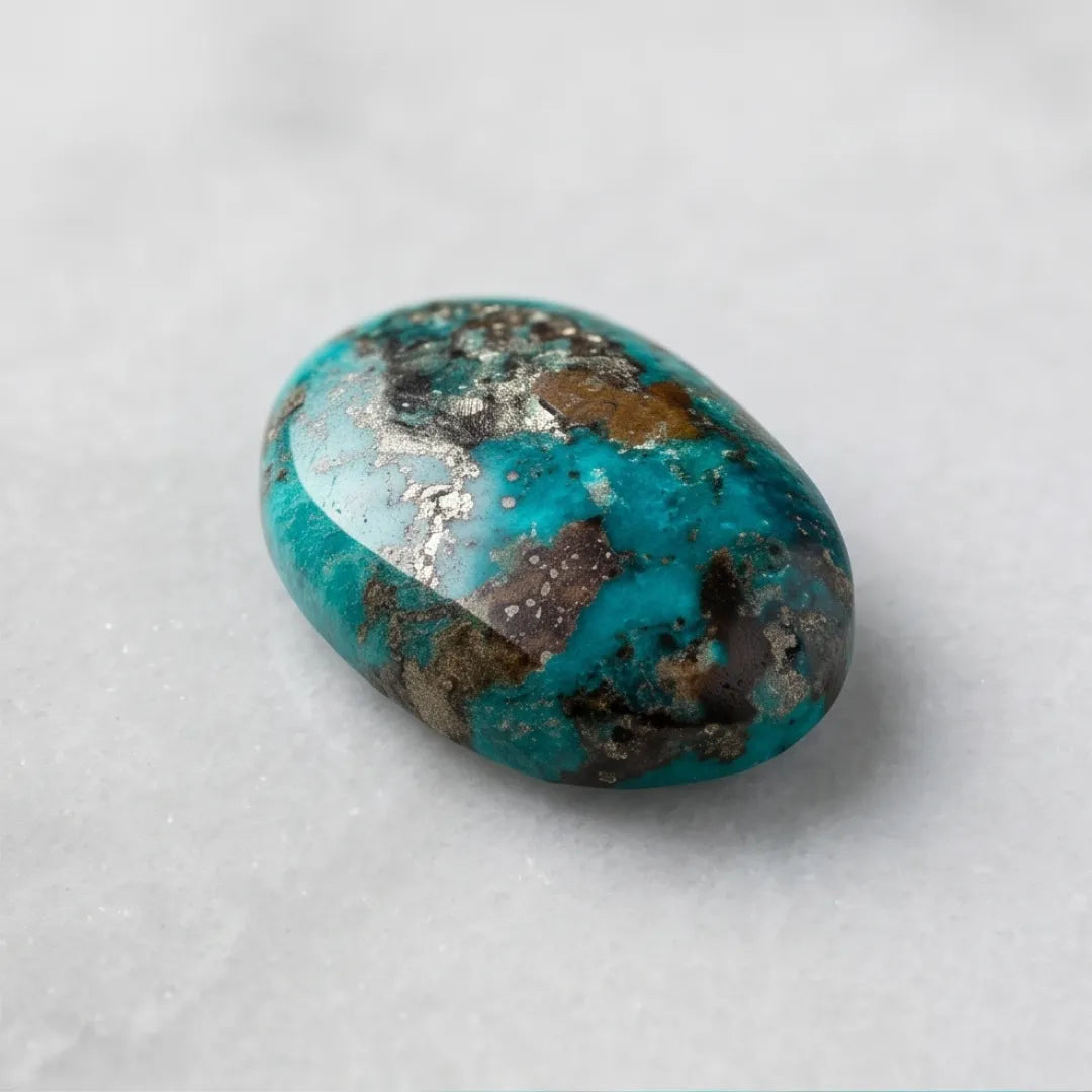 Natural Turquoise (Ferooza) 18.00 Carat Certified Blue Gemstone