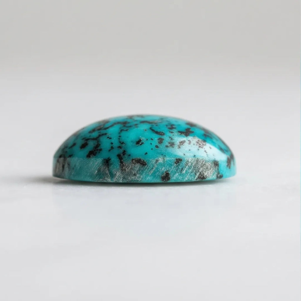 Natural Turquoise (Ferooza) 3.15 Carat Certified Blue Gemstone