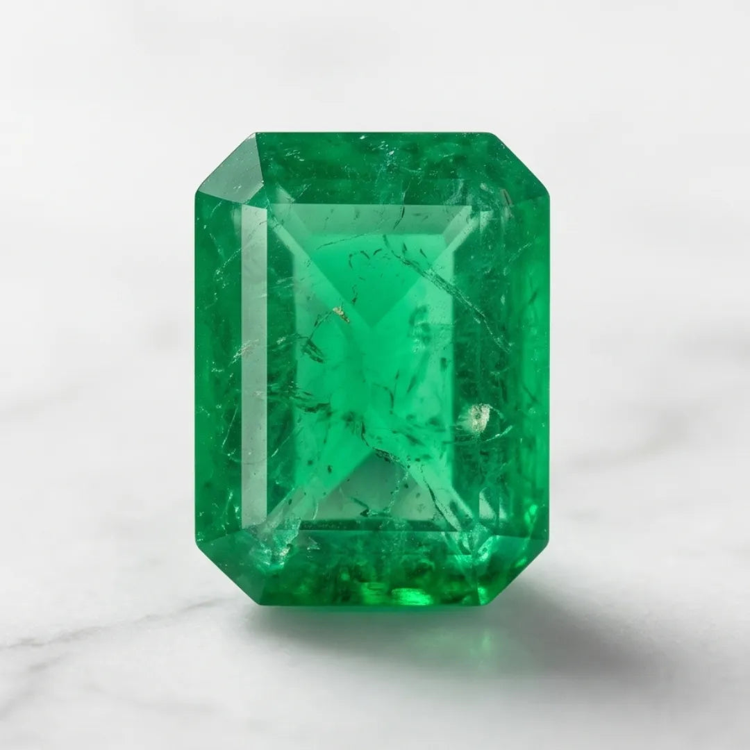 Natural Emerald (Zamrud) 7.45 Carat Certified Green Gemstone