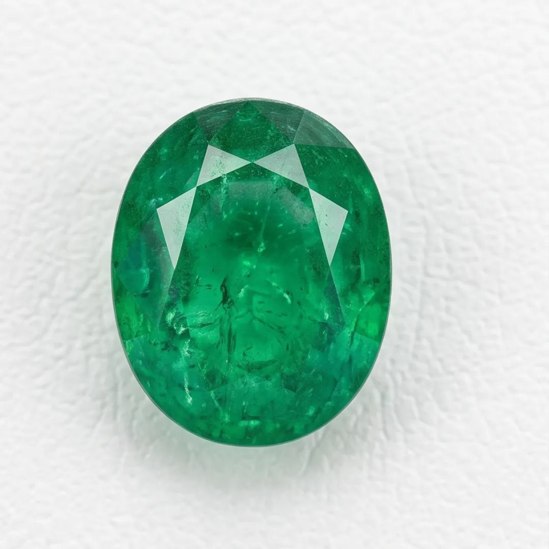 Natural Emerald (Zamrud) 8.5 Carat Certified Green Gemstone