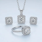Moissanite Jewelry Set | Ring + Pendant + Earring | CODE: MS-11