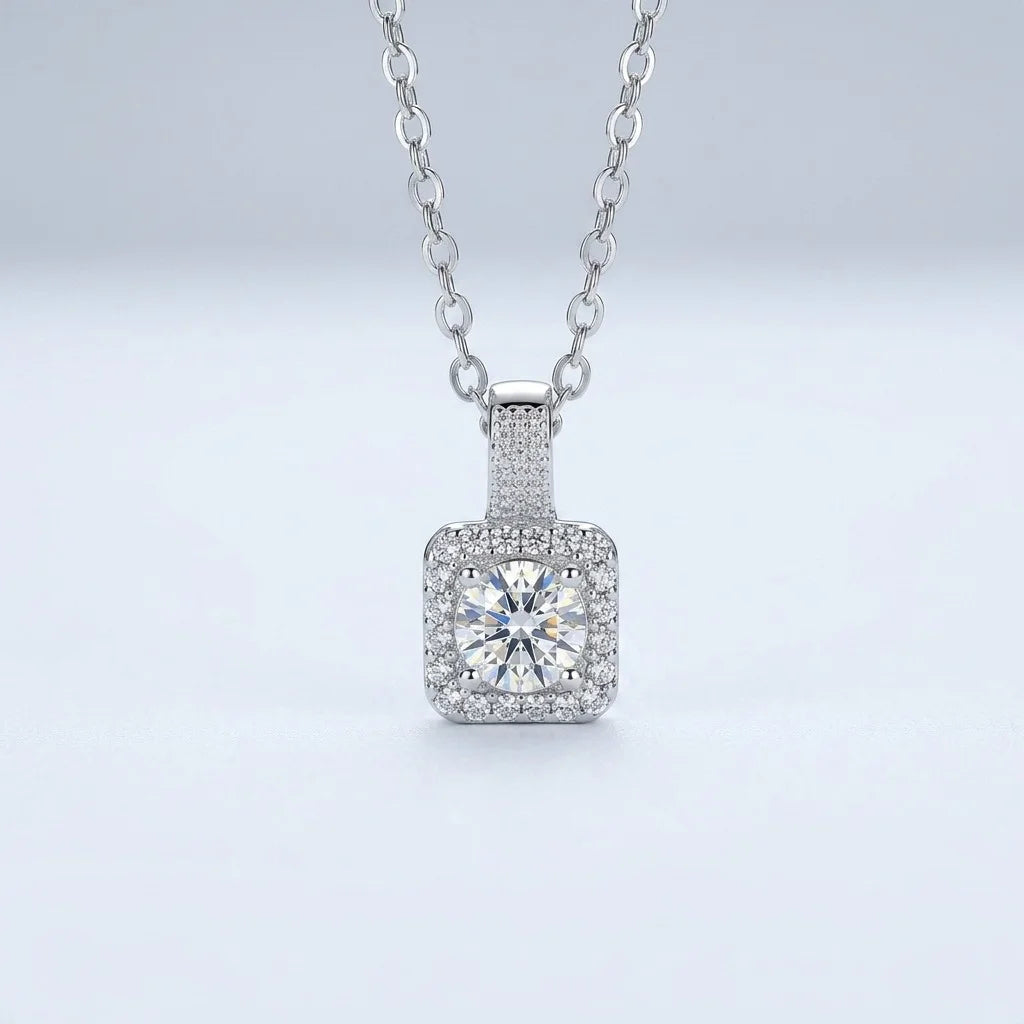 1 Carat Moissanite Pendant | D-Color & VVS1 Clarity | CODE: MP-12