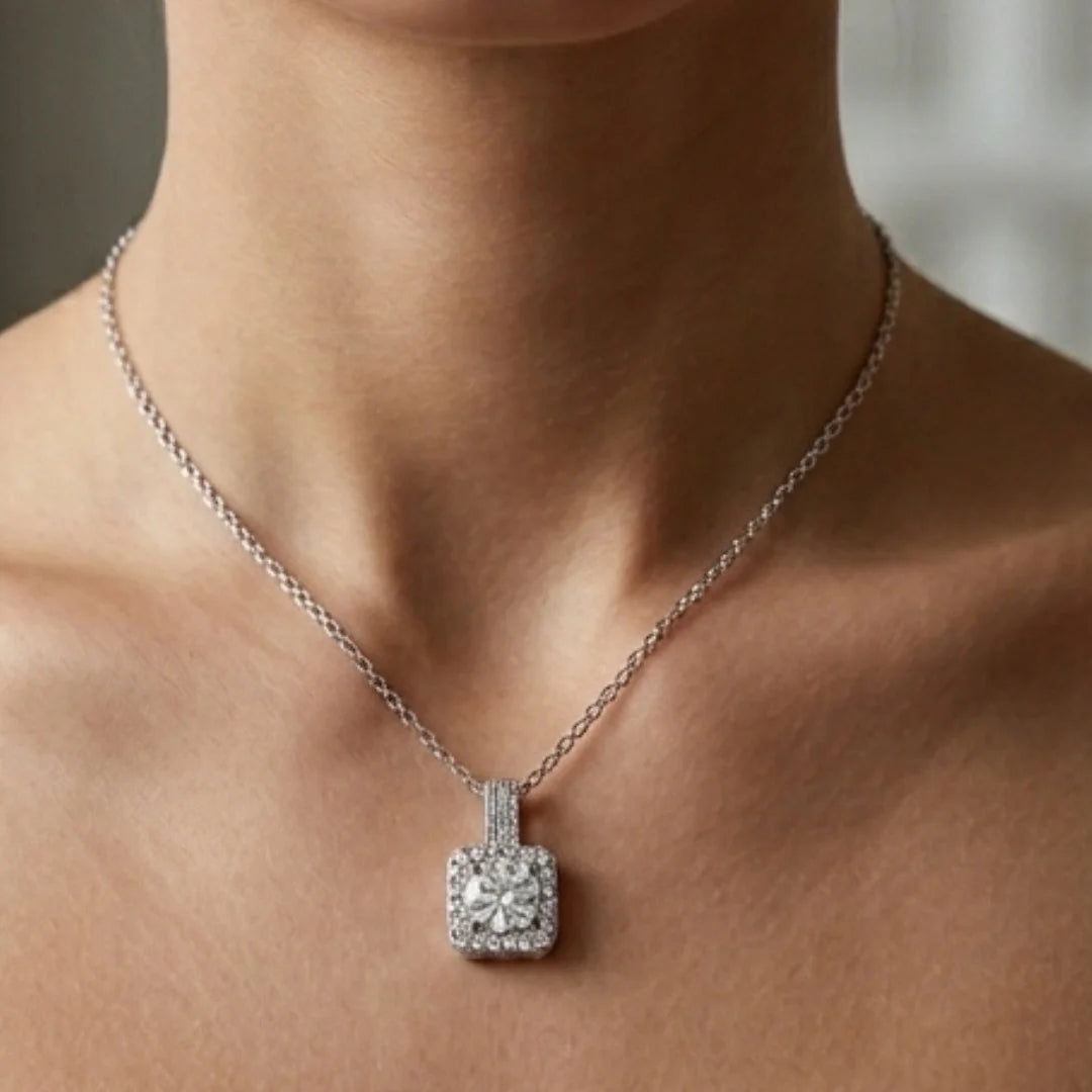 1 Carat Moissanite Pendant | D-Color & VVS1 Clarity | CODE: MP-12
