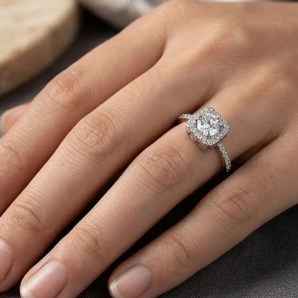 1 Carat Moissanite Ring | D-Color Stone | Code MR-13