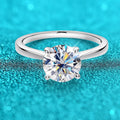 4 Prongs Moissanite Dianond Ring | D-Color Stone | Silver 925