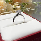 6 Prongs Moissanite Diamond Ring  | 925 Silver | D-Color Sparkle