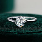 4 prongs 1 ct Moissanite Diamond Ring | 925 Silver | D-Color Sparkle