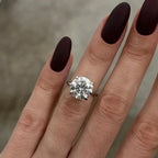 Classic Solitaire Moissanite Diamond Ring – Silver 925 | Diamond-Like Sparkle