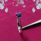 Blue Sapphire S925 Silver Ring | Italian Design