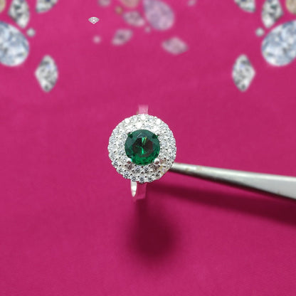 Green Emerald Ring | S925 Italian Sterling Silver | Premium Shine