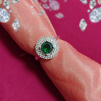 Green Emerald Ring | S925 Italian Sterling Silver | Premium Shine