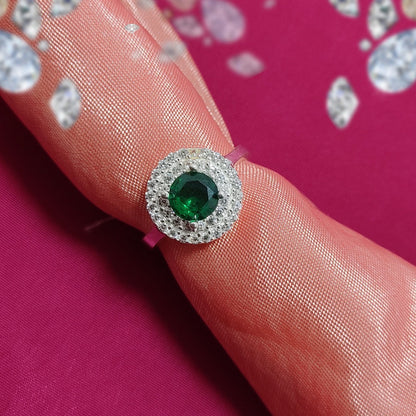 Green Emerald Ring | S925 Italian Sterling Silver | Premium Shine
