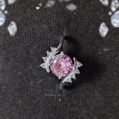 Pink Gemstone Ring | S925 Italian Silver | Elegant Stone Jewelry