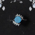 Natural Ferooza Turquoise Ring | S925 Italian Silver | Premium Blue Stone