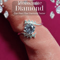 Moissanite Diamond Ring – Antique Bridal Design | 925 Silver | VVS1 | D-Color Sparkle