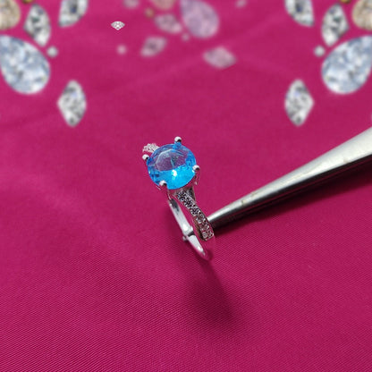 S925 Silver Ring | Italian Design | Sparkling Gemstone