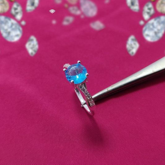 S925 Silver Ring | Italian Design | Sparkling Gemstone