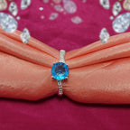 S925 Silver Ring | Italian Design | Sparkling Gemstone