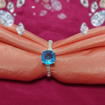 S925 Silver Ring | Italian Design | Sparkling Gemstone
