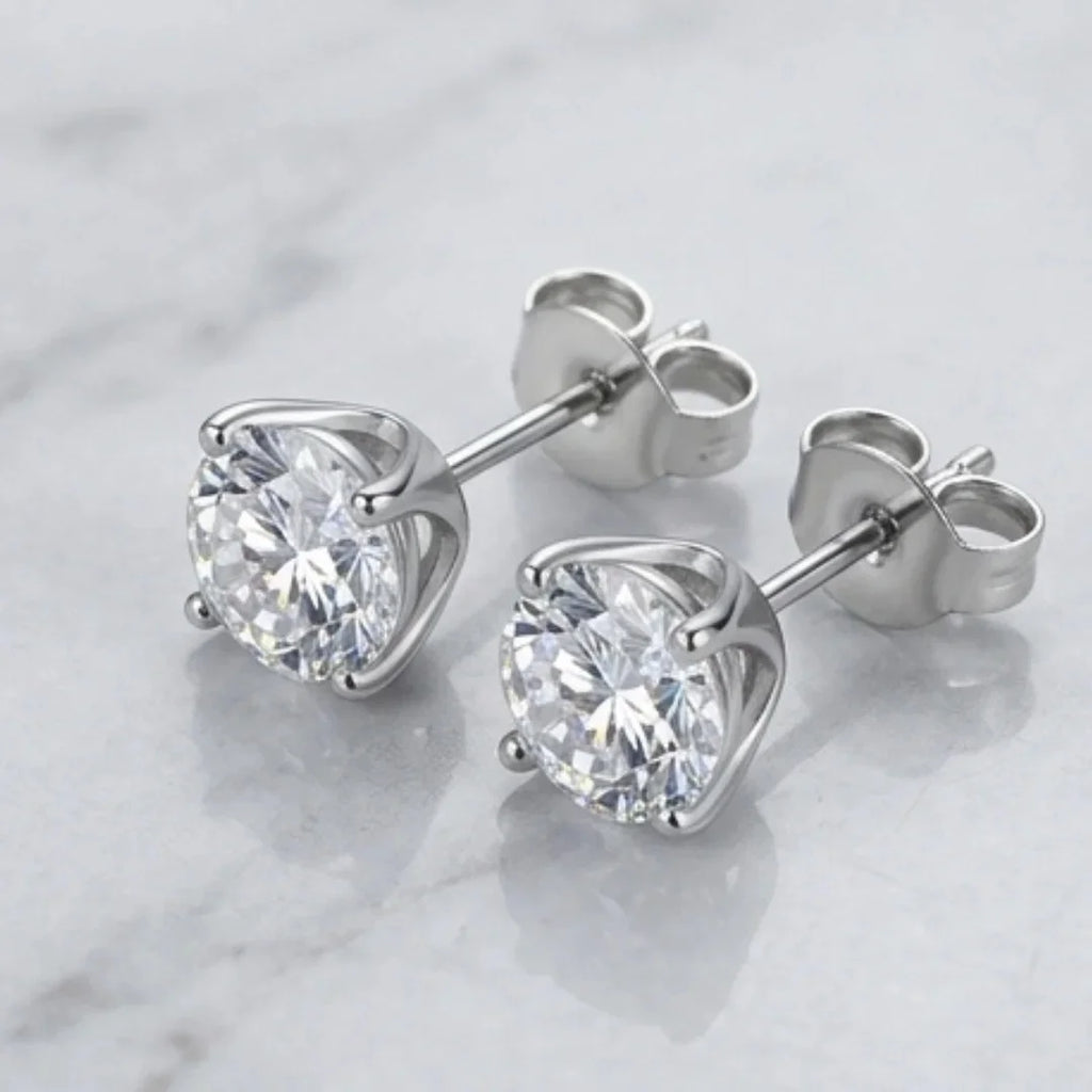 Moissanite Earring Studs |  D-Color & VVS1 Clarity | CODE-10