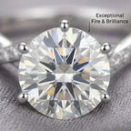 Moissanite Diamond Ring for Women – D-Color | Pure Silver 925