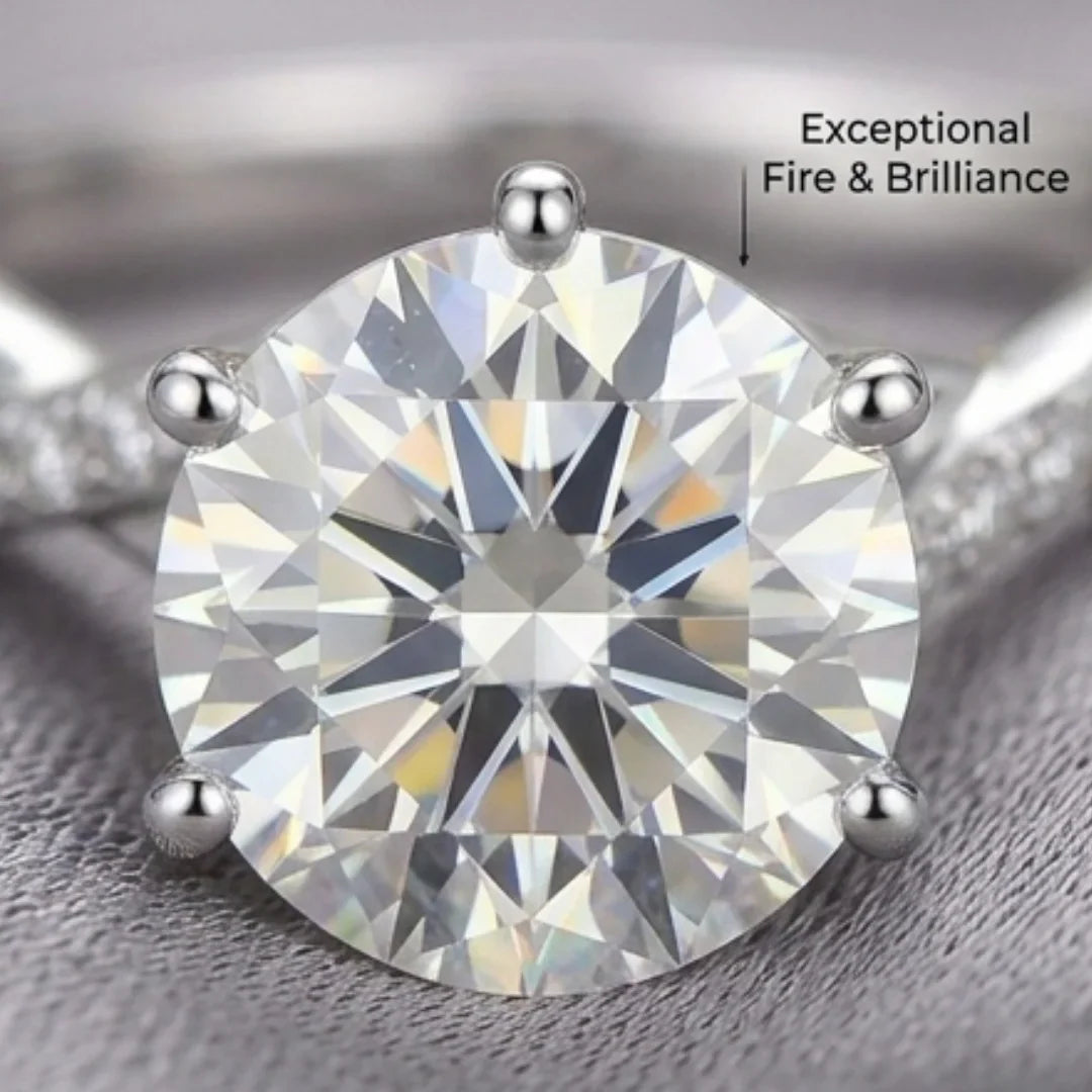 Moissanite Diamond Ring for Women – D-Color | Pure Silver 925