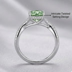 Green Moissanite Diamond Ring for Women – D-Color | Pure Silver 925 | Code: MDG-02