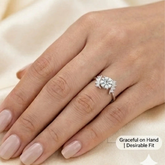 Moissanite Diamond Ring for Women – D-Color | Pure Silver 925