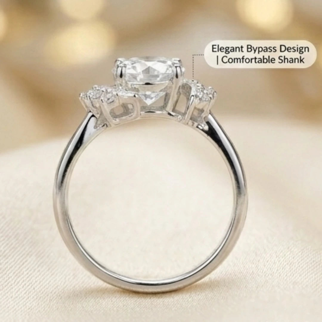 Moissanite Diamond Ring for Women – D-Color | Pure Silver 925