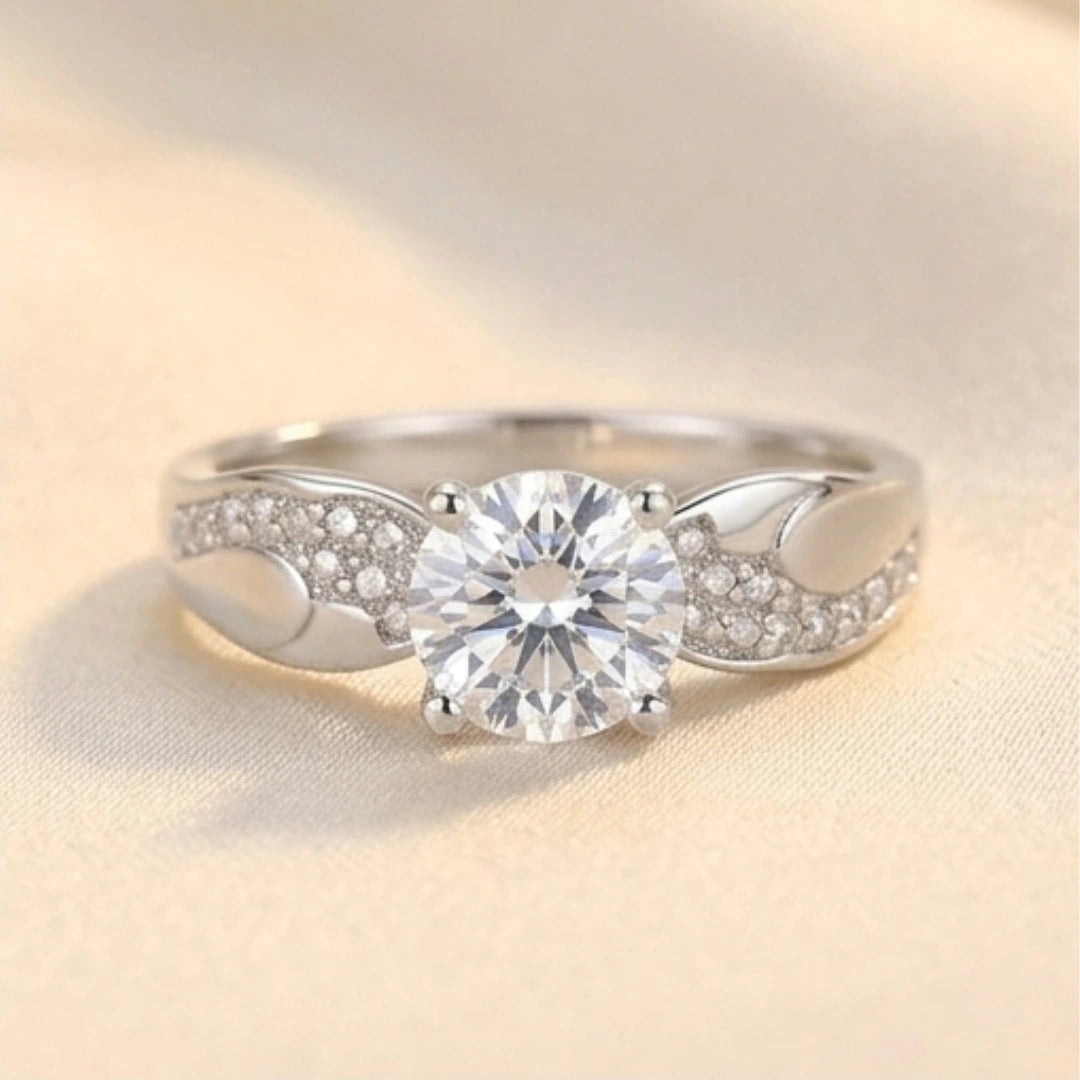 Moissanite Diamond Ring | D-Color