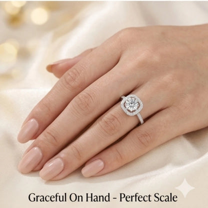 Moissanite Diamond Ring for Women – D-Color | Pure Silver 925
