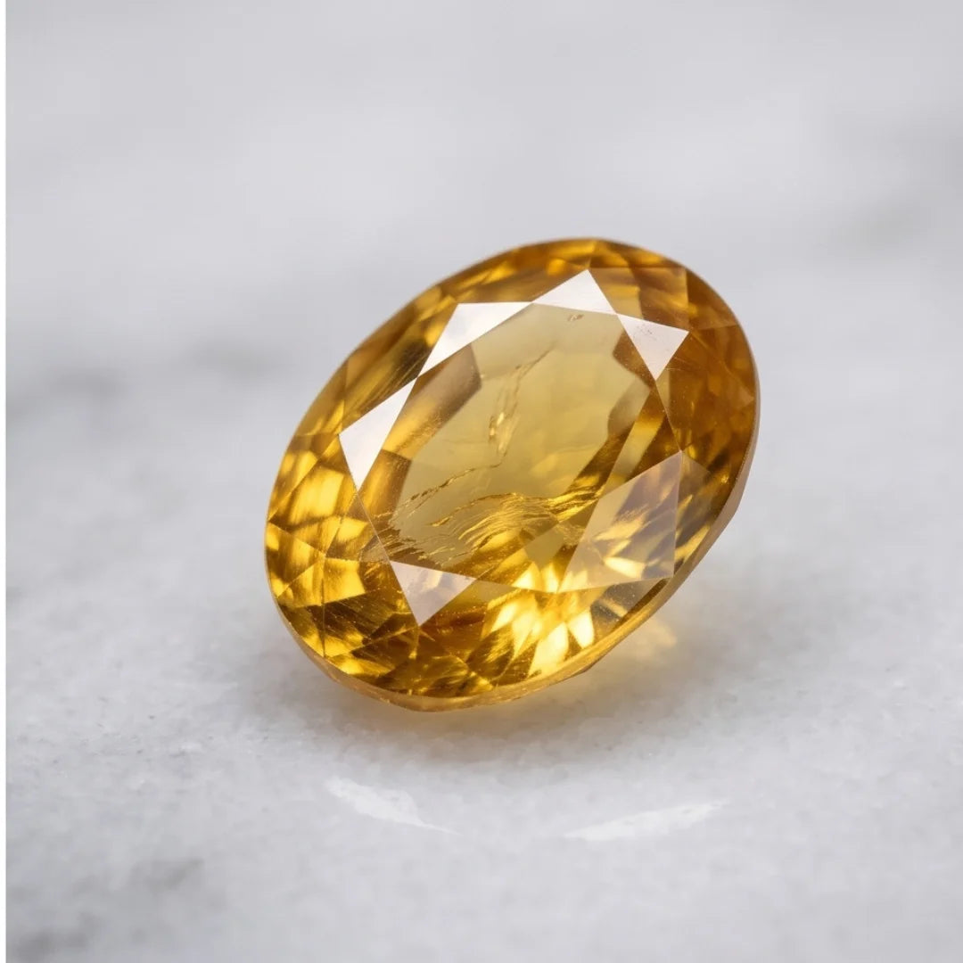Natural Yellow Sapphire (Pukhraj) – 2.75 Carat Certified Gemstone