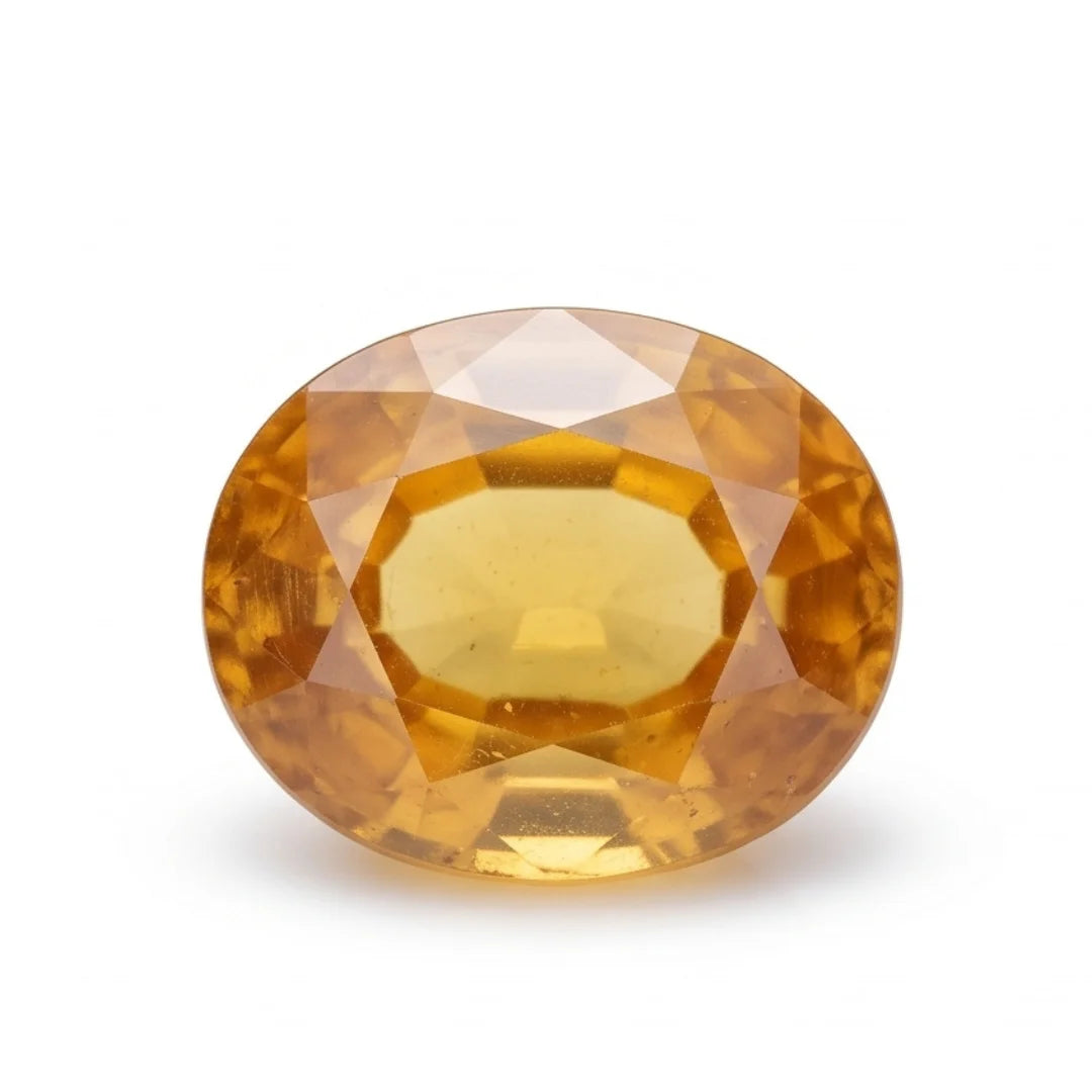Natural Yellow Sapphire (Pukhraj) – 2 Carat Certified Gemstone