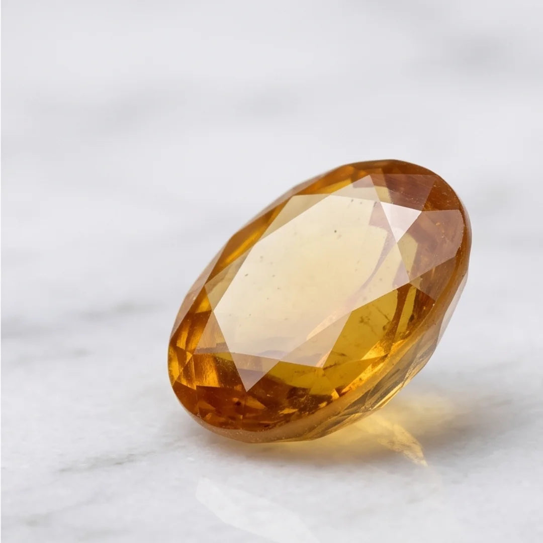 Natural Yellow Sapphire (Pukhraj) – 2 Carat Certified Gemstone