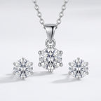 Moissanite Jewelry Set | Pendant + Earring | CODE: MS-13